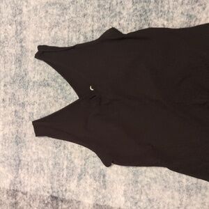 Zyia Black Ribbed V Tank